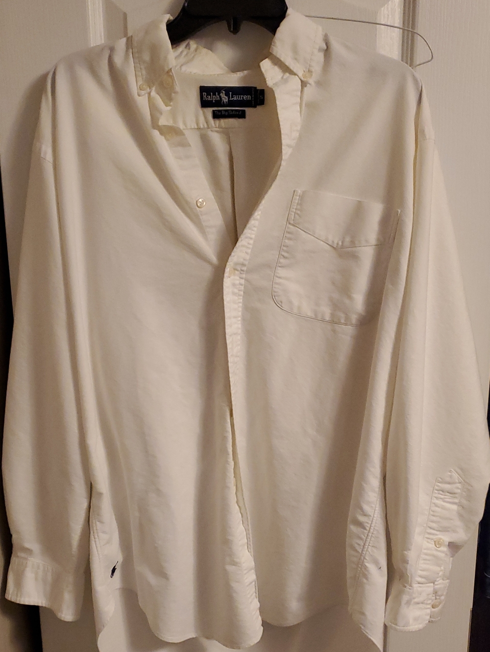 Ralph Lauren Men's Off-White Long Sleeve Button-Down Shirt